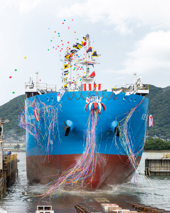 LNGバンカリング船が進水、九州・瀬戸内地域で稼働へ/西部ガスなど4社